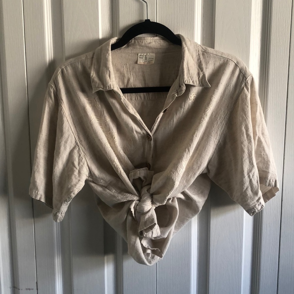 🦊Vintage🦊 Cotton blend embroidered blouse